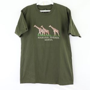 90s Mens Small Hakuna Matata Kenya Giraffe T Shirt